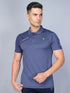 Men Melange Slim Fit Polo T-shirt with DOUBLE COOL