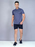 Men Melange Slim Fit Polo T-shirt with DOUBLE COOL