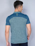 Men Melange Slim Fit Polo T-shirt with DOUBLE COOL