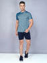 Men Melange Slim Fit Polo T-shirt with DOUBLE COOL