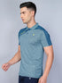 Men Melange Slim Fit Polo T-shirt with DOUBLE COOL