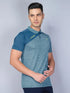 Men Melange Slim Fit Polo T-shirt with DOUBLE COOL