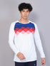 Men Geometric Slim Fit Crew Neck T-shirt with TECHNO COOL