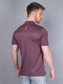 Men Melange Slim Fit Mock Neck T-shirt with DOUBLE COOL