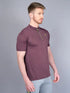 Men Melange Slim Fit Mock Neck T-shirt with DOUBLE COOL