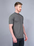 Men Melange Slim Fit Mock Neck T-shirt with DOUBLE COOL