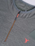 Men Melange Slim Fit Mock Neck T-shirt with DOUBLE COOL