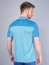 Men Melange Slim Fit Mock Neck T-shirt with DOUBLE COOL