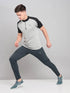 Men Colorblock Slim Fit Mock Neck T-shirt with TECHNO COOL+