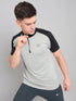 Men Colorblock Slim Fit Mock Neck T-shirt with TECHNO COOL+