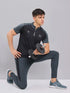 Men Colorblock Slim Fit Mock Neck T-shirt with TECHNO COOL+