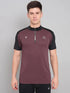 Men Colorblock Slim Fit Mock Neck T-shirt with TECHNO COOL+