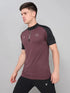 Men Colorblock Slim Fit Mock Neck T-shirt with TECHNO COOL+