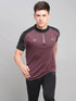 Men Colorblock Slim Fit Mock Neck T-shirt with TECHNO COOL+