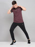 Men Colorblock Slim Fit Mock Neck T-shirt with TECHNO COOL+