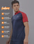 Men Colorblock Slim Fit Mock Neck T-shirt with TECHNO COOL+