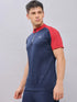 Men Colorblock Slim Fit Mock Neck T-shirt with TECHNO COOL+