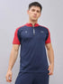 Men Colorblock Slim Fit Mock Neck T-shirt with TECHNO COOL+