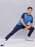 Men Colorblock Slim Fit Mock Neck T-shirt with TECHNO COOL+