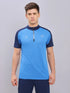 Men Colorblock Slim Fit Mock Neck T-shirt with TECHNO COOL+
