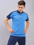 Men Colorblock Slim Fit Mock Neck T-shirt with TECHNO COOL+