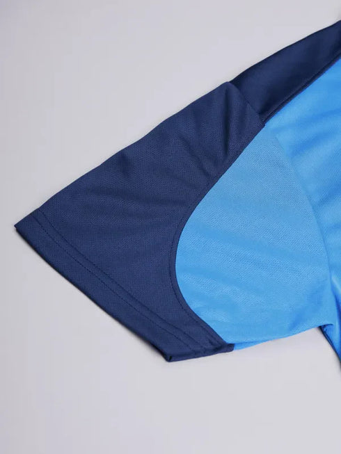 Men Colorblock Slim Fit Mock Neck T-shirt with TECHNO COOL+