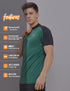 Men Colorblock Slim Fit Mock Neck T-shirt with TECHNO COOL+