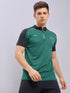 Men Colorblock Slim Fit Mock Neck T-shirt with TECHNO COOL+
