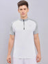 Men Colorblock Slim Fit Mock Neck T-shirt with TECHNO COOL+