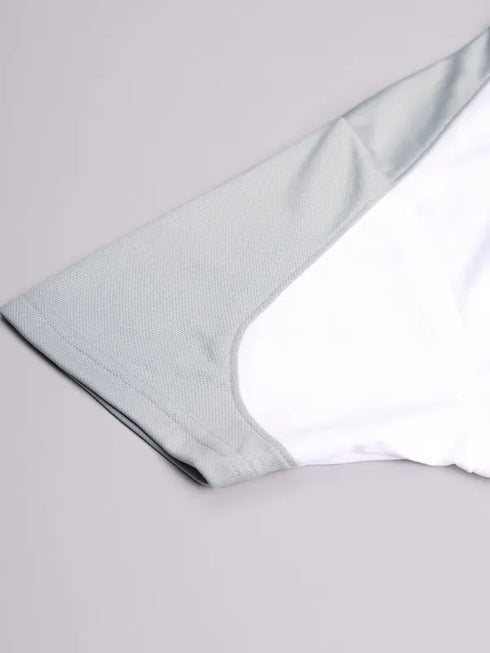 Men Colorblock Slim Fit Mock Neck T-shirt with TECHNO COOL+