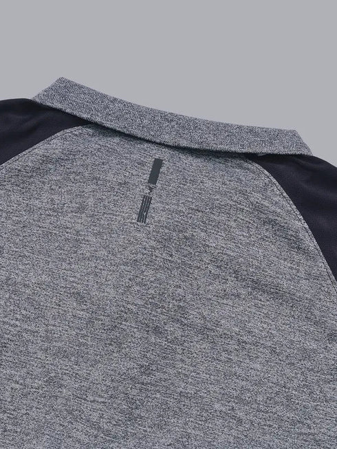 Men Melange Slim Fit Polo T-shirt with DOUBLE COOL