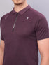 Men Melange Slim Fit Polo T-shirt with DOUBLE COOL