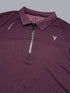 Men Melange Slim Fit Polo T-shirt with DOUBLE COOL