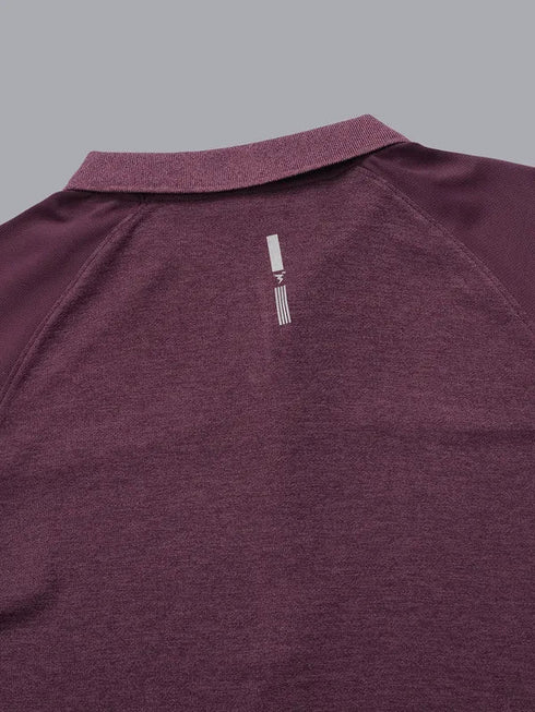 Men Melange Slim Fit Polo T-shirt with DOUBLE COOL