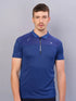 Men Melange Slim Fit Polo T-shirt with DOUBLE COOL