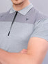 Men Melange Slim Fit Polo T-shirt with DOUBLE COOL