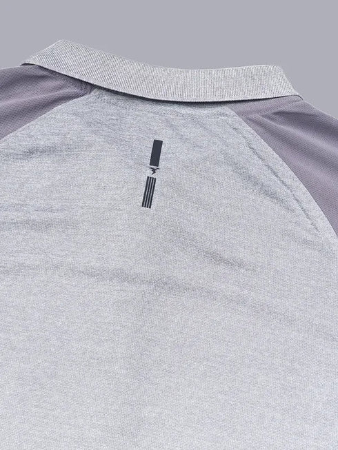 Men Melange Slim Fit Polo T-shirt with DOUBLE COOL