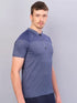 Men Melange Slim Fit Polo T-shirt with DOUBLE COOL