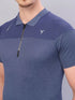 Men Melange Slim Fit Polo T-shirt with DOUBLE COOL