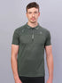 Men Melange Slim Fit Polo T-shirt with DOUBLE COOL