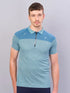 Men Melange Slim Fit Polo T-shirt with DOUBLE COOL