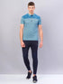 Men Melange Slim Fit Polo T-shirt with DOUBLE COOL