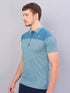 Men Melange Slim Fit Polo T-shirt with DOUBLE COOL