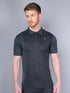 Men Melange Slim Fit Polo T-shirt with DOUBLE COOL