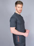 Men Melange Slim Fit Polo T-shirt with DOUBLE COOL