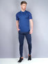Men Melange Slim Fit Polo T-shirt with DOUBLE COOL