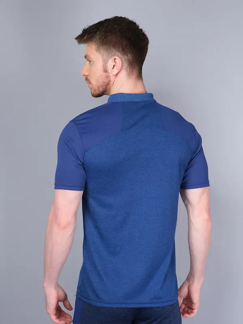 Men Melange Slim Fit Polo T-shirt with DOUBLE COOL