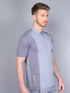 Men Melange Slim Fit Polo T-shirt with DOUBLE COOL