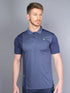 Men Melange Slim Fit Polo T-shirt with DOUBLE COOL