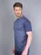 Men Melange Slim Fit Polo T-shirt with DOUBLE COOL
